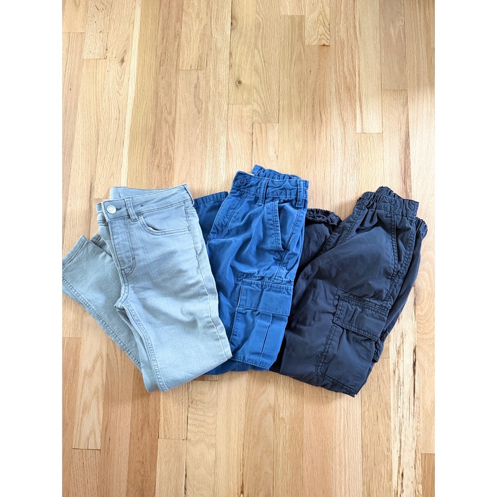 Boys Pants Bundle 3 Pairs H&M Skinny Jeans Gap Cargo Uniqlo Jogger Play Sz 8